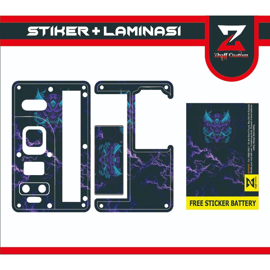 

*PromoTerjangkau* Zhaff Pulse Aio V1v5 Type E Kotak Garskin Wrap Stiker Premium / X Casing Case COD