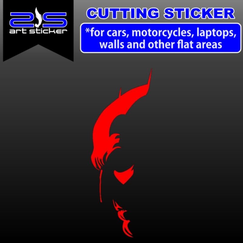 

*PromoTerjangkau* Batman Face Logo Red Garskin Wrap Stiker Premium / X Casing Case COD