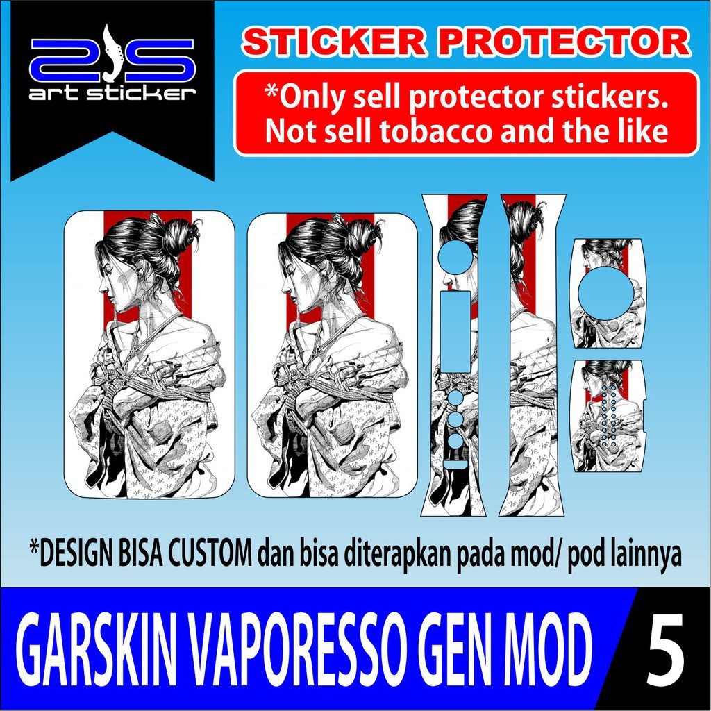 

*PromoTerjangkau* Vap Ores So Gen Mod Girl Anime Garskin Wrap Stiker Premium / X Casing Case COD