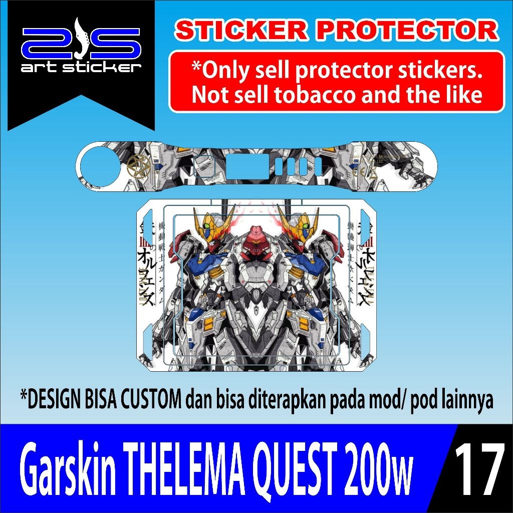 

*PromoTerjangkau* Stikertelemaquest Uv Varnish Printing Gundam Blue Garskin Wrap Stiker Premium / X Casing Case COD