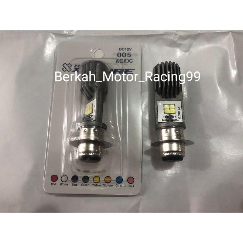 Bola Led Depan Putih 8 Mata Bebek Vixion Scoopy Vario Matic Beat, Bola Lampu Depan Led 2Sisi Motor B