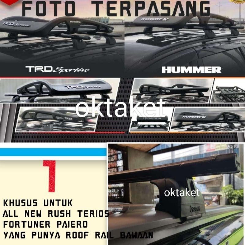Paket Rack Mobil Rak Atas Trd Sportivo Hummer Roof Rail Jepit Body 110 X 80 Cm Mobil Universal Avanz