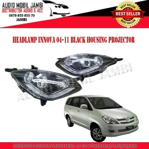Headlamp Lampu Besar Led Projector Innova 2004-2011 Black Housing Projector