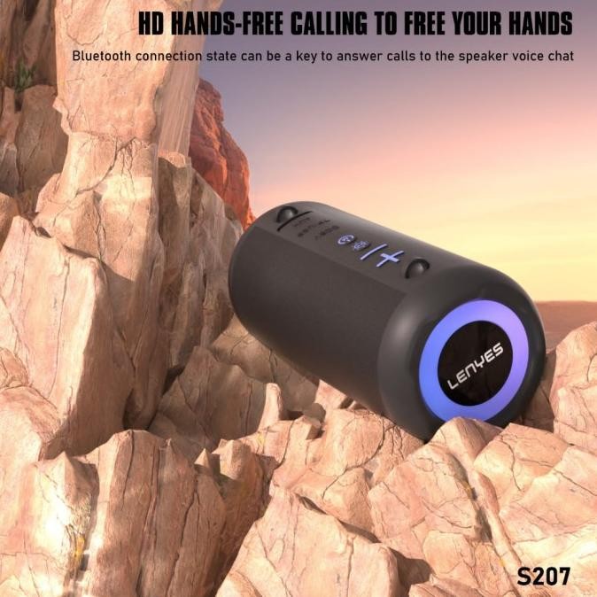 Murah Lenyes S207 Speaker Bluetooth Portable Wireless Premium Tws Original