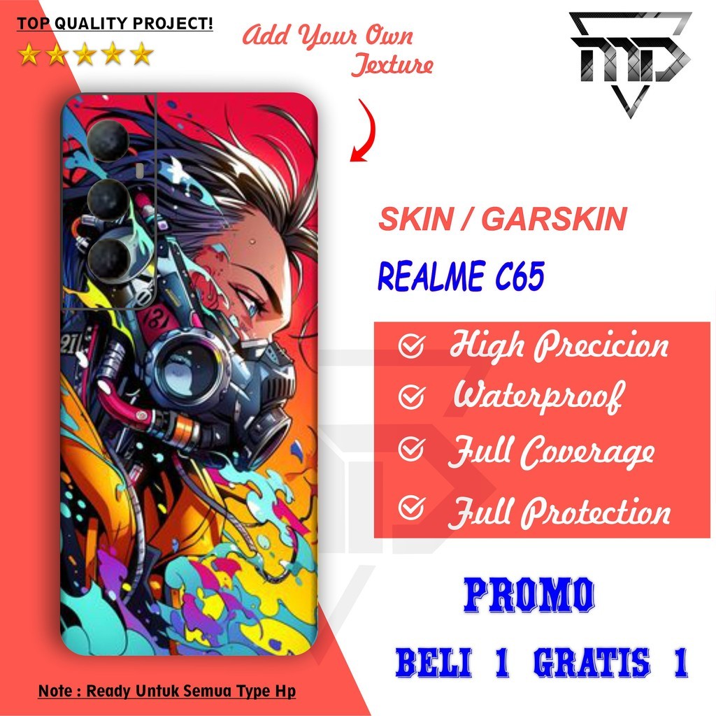 

*PromoTerjangkau* Realme C65 Garskin Wrap Stiker Premium / X Casing Case COD