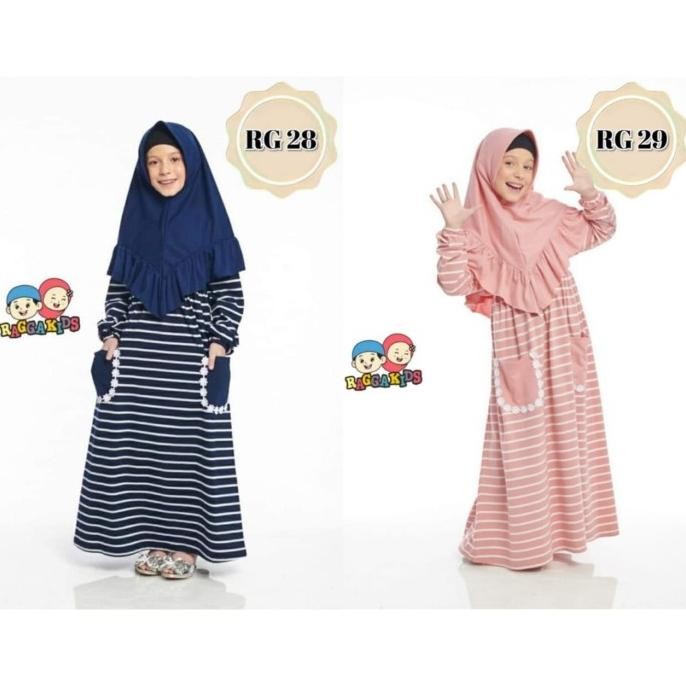 Jual Baju Gamis Kaos Anak Perempuan Raggakids Rg28 Usia 1-13 Tahun