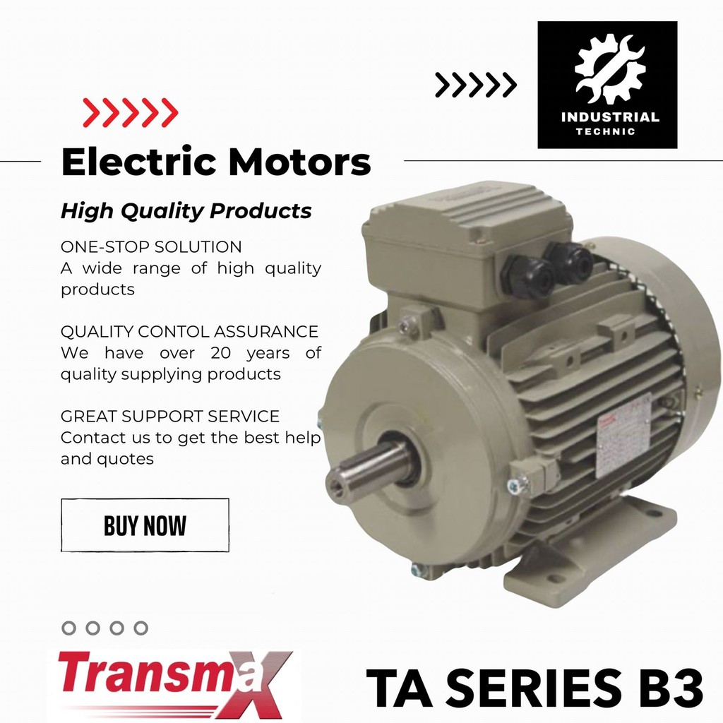 ELEKTRO MOTOR TRANSMAX TA 4P 3KW 4HP 3PHASE 380V B3/ DINAMO ELECTRIC MOTOR/ ELECTRO MOTOR 3 PHASE/ E