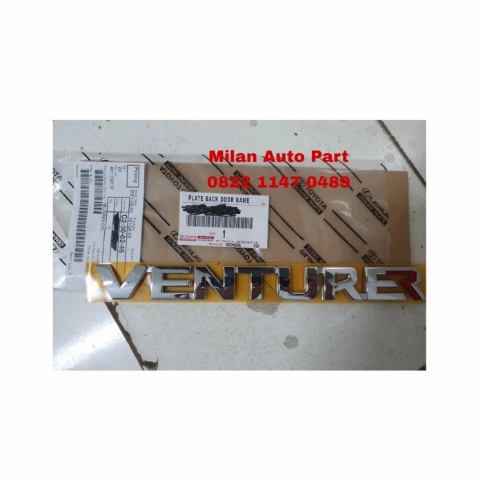 Logo Emblem Venturer ORIGINAL BARU GRESS + Lem 3M / Logo mobil belakan