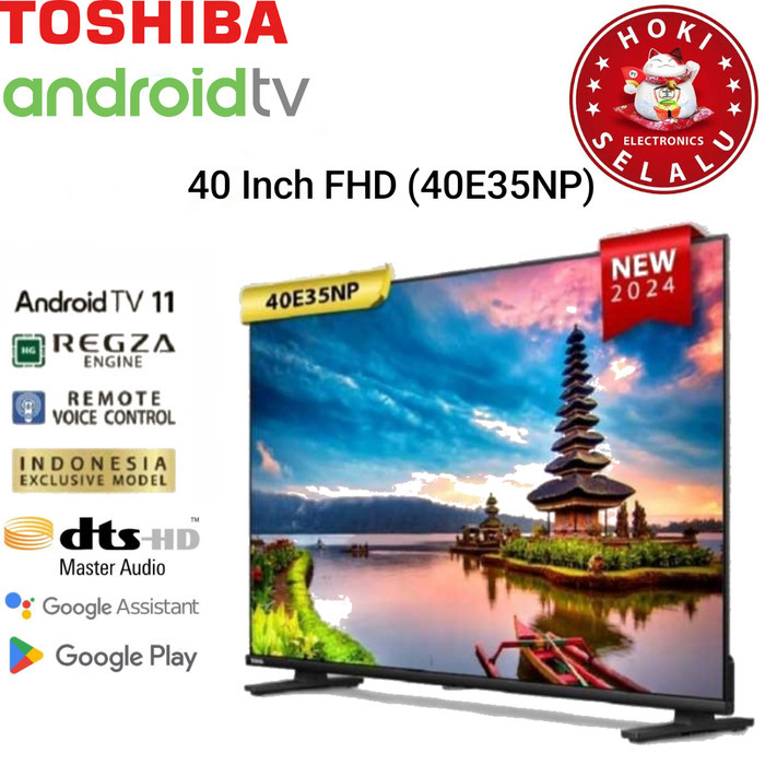 Toshiba Smart Android Led Tv 40 Inch 40E35Np E35Np Regza Engine Hdmi Dolby Digital Tv Netflix