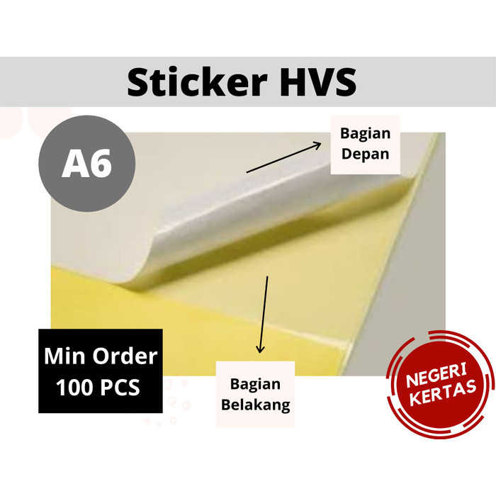 

Kertas Sticker HVS A6 / Printable Sticker (bisa di Print & Tulis)