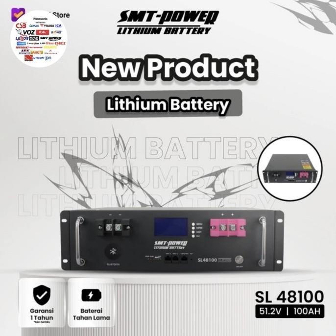 PROMO Baterai Lithium LifePO4 48V 100Ah Aki Battery Litium SMT POWER SL48100