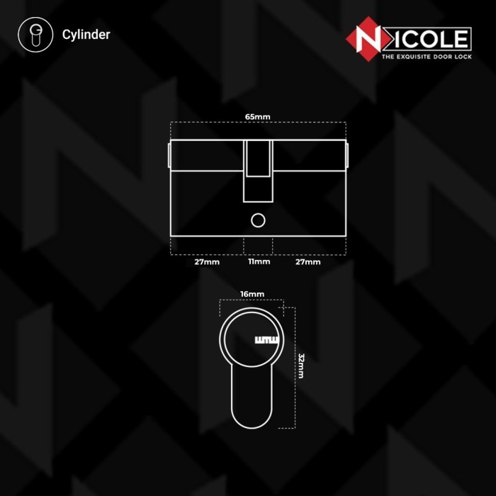 Nicole Kunci Pelor Pintu Aluminium Body Pelor Pintu Aluminium Body Roller Pintu Almunium