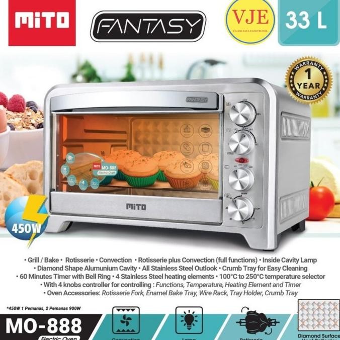 Mitochiba Oven Listrik Low Watt MO 888 - 33L Mito