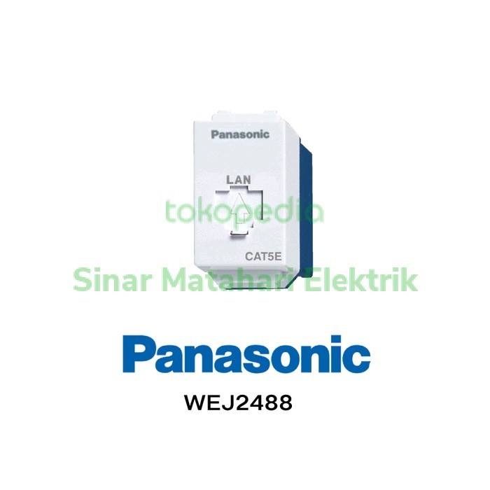 Modular Outlet Data lan jack rj45 Cat5 Cat5e Cat 5 e Panasonic WEJ2488