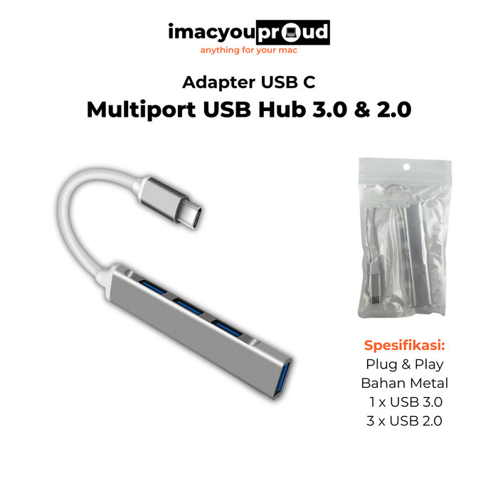 Adapter USB Type C Multi Port 4 in 1 USB 3.0 for Macbook Air Pro M1 M2