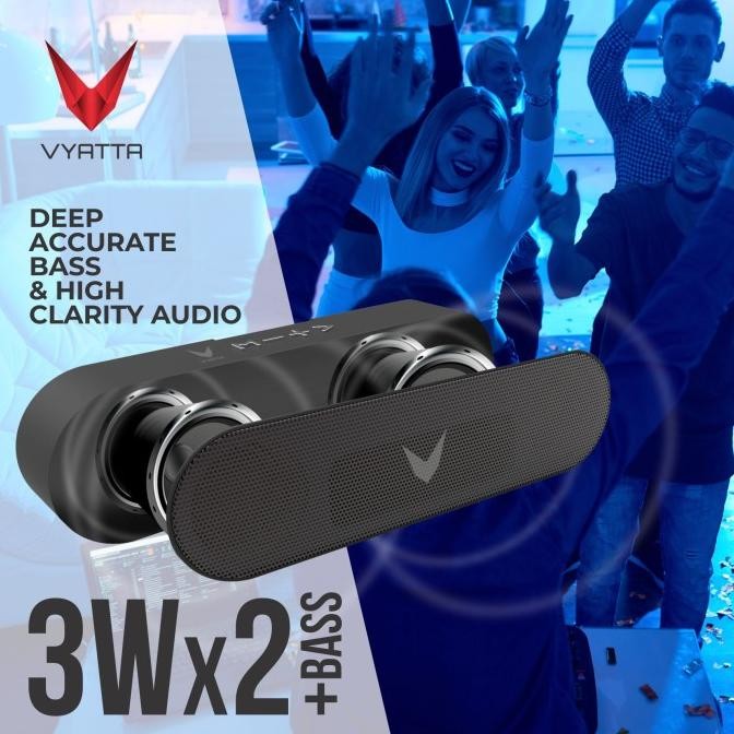 Sale Vyatta Platinum Hitz Tws Speaker - Stereo, Bluetooth, Usb/Tf-Mega Bass