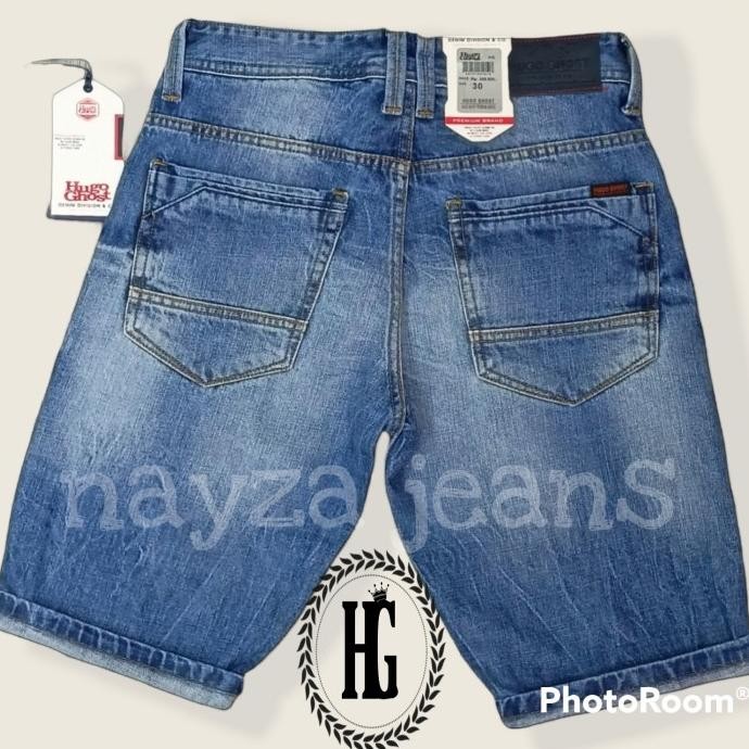 CELANA JEANS PENDEK HUGO GHOST PREMIUM Terlaris
