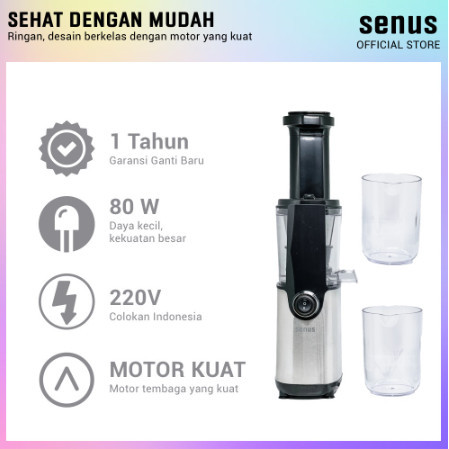 Senus Slow Juicer Low Watt Blender Tanpa Ampas