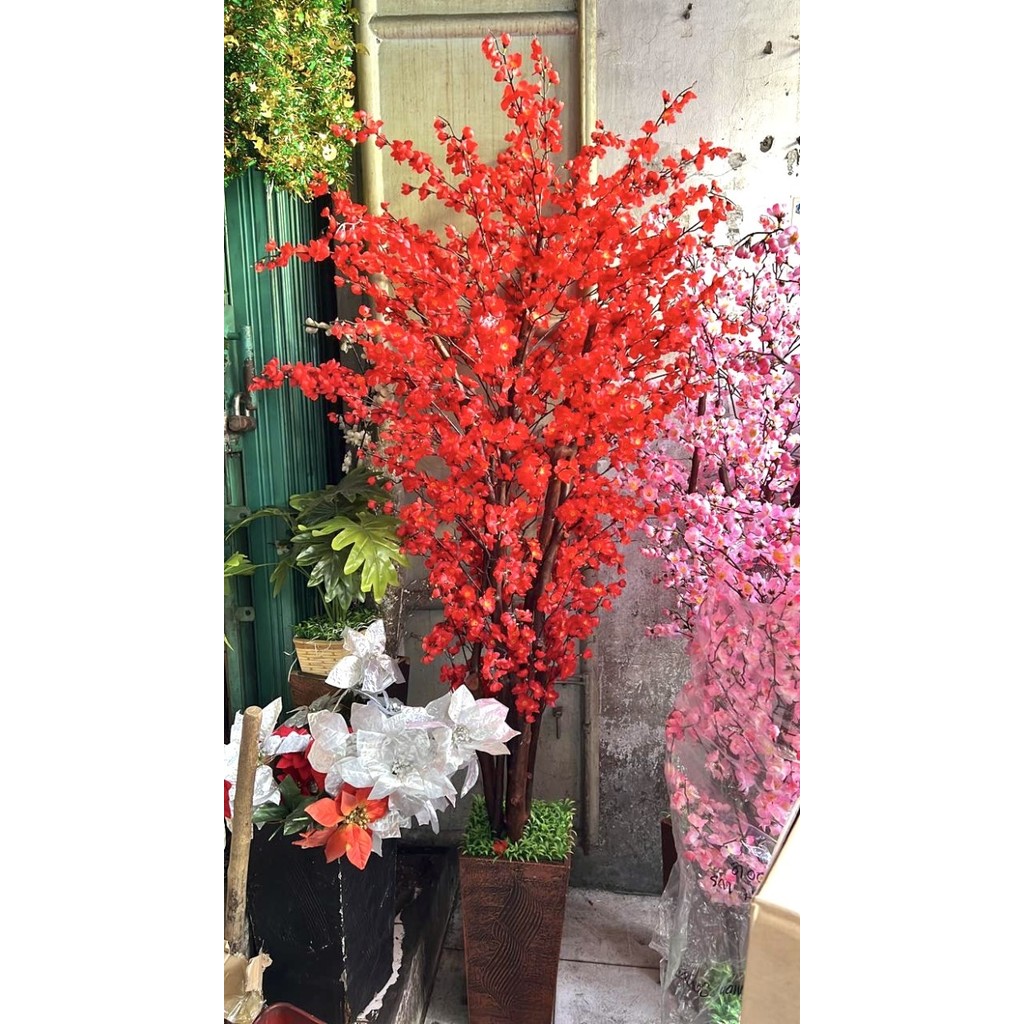 Pohon Sakura 2 Meter RIMBUN Model Lurus (FREE ANGPAO) / Pohon Imlek