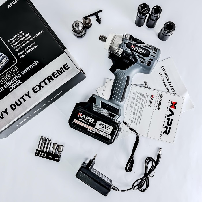 Impact Wrench 48V Gtools Gt05 550Nm Mesin Pembuka Baut Ban Mobil Motor