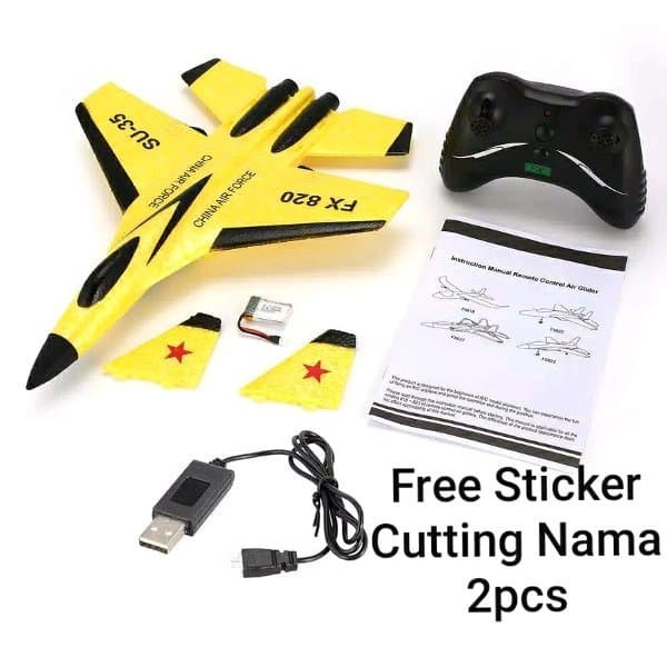 RC Plane Mainan Pesawat Terbang Remote Control FX820 Ready To Fly 2CH