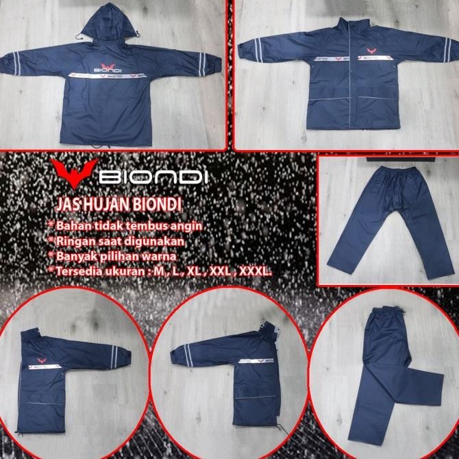 JAS HUJAN MODEL AXIO BOLAK BALIK TEBAL ORIGINAL - BIONDI Terlaris