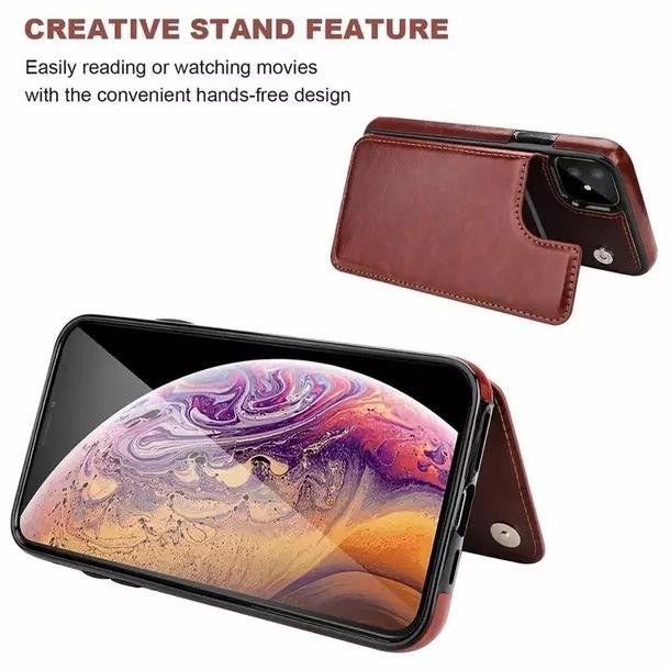 CASE IPHONE 8 PLUS / 7 PLUS FLIP Soft Casing Kulit Stand Dompet Kartu Terlaris