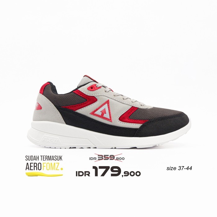 Aerostreet 36-45 Osaka Putih Abu Merah - Sepatu Sneakers Casual