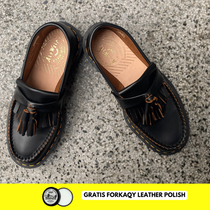 Sepatu Dr. Martens Adrian Tassel Black Quilon Made In England