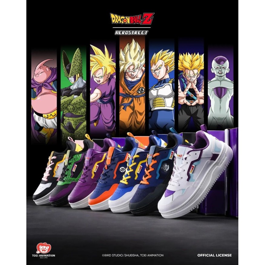 Sepatu AEROSTREET x DRAGON BALL - GOKU, TRUNKS, MAJIN BUU, VEGETA, dll