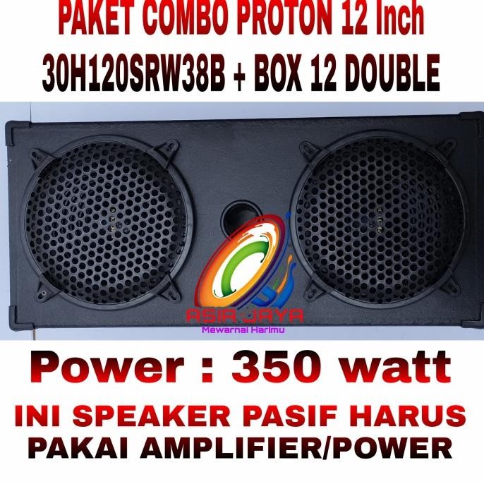 PAKET COMBO Speaker 12 Inch Woofer Proton 12 38B + Box 12 Double Terlaris