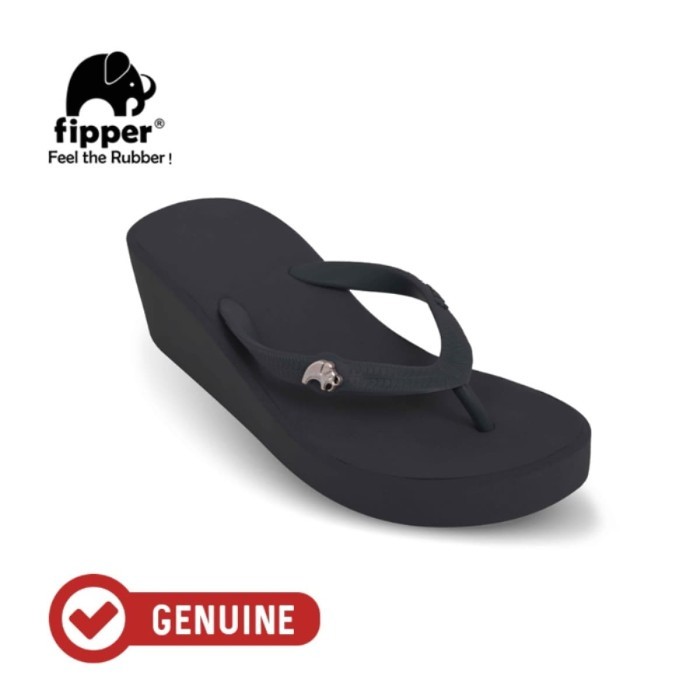 Fipper New Wedges S / Sandal Wanita / Black