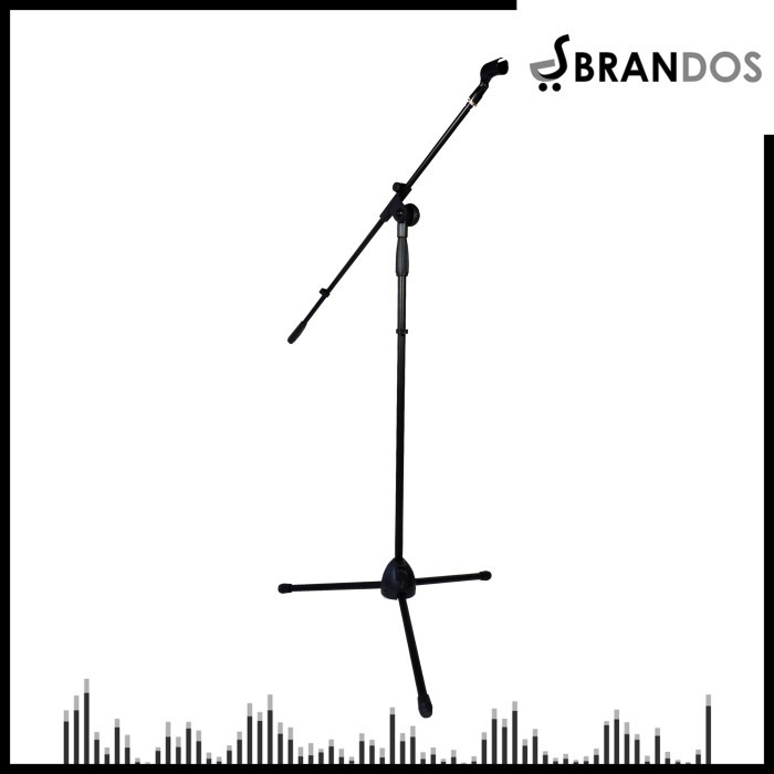 Stand Microphone + Mic Holder / Stand Mic Lantai Tripod Condenser
