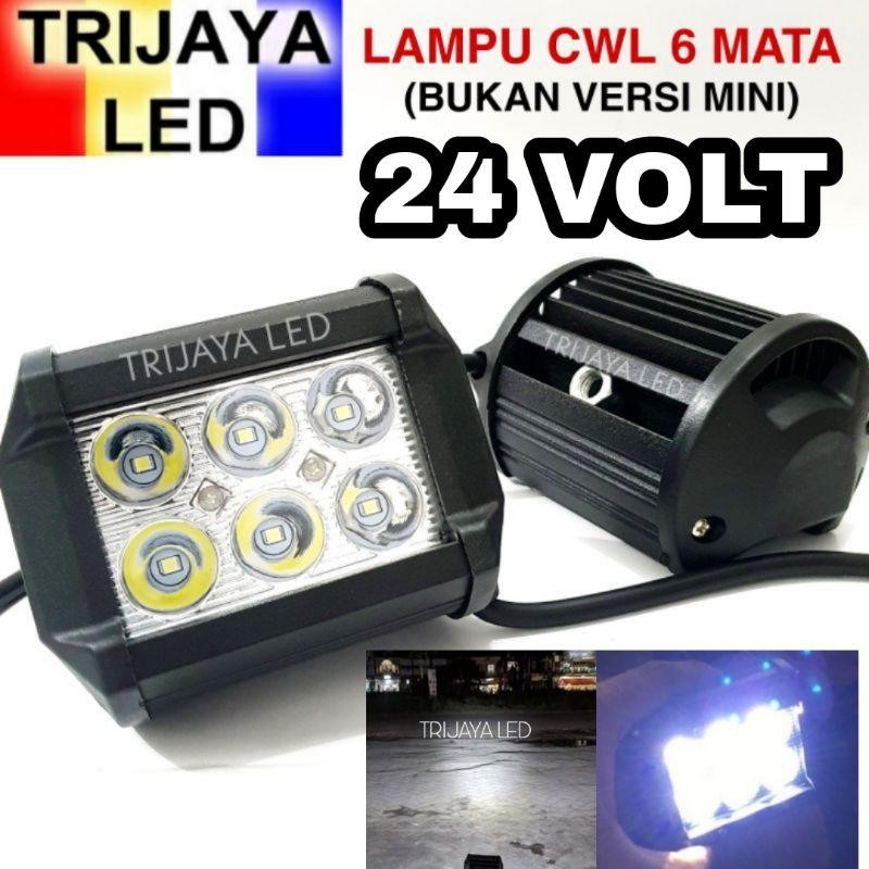 Lampu Tembak Sorot 24 Volt Cwl 6 Mata Led Bar Cree Truk Bus Tronton Fuso Canter Light Bar Worklight 