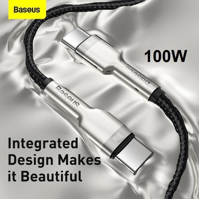 

SALE TERLARIS BASEUS CAFULE METAL USB-C TO C 100W PPS PD SFC 100W NYLON BRAIDED FAST CHARGING READYY