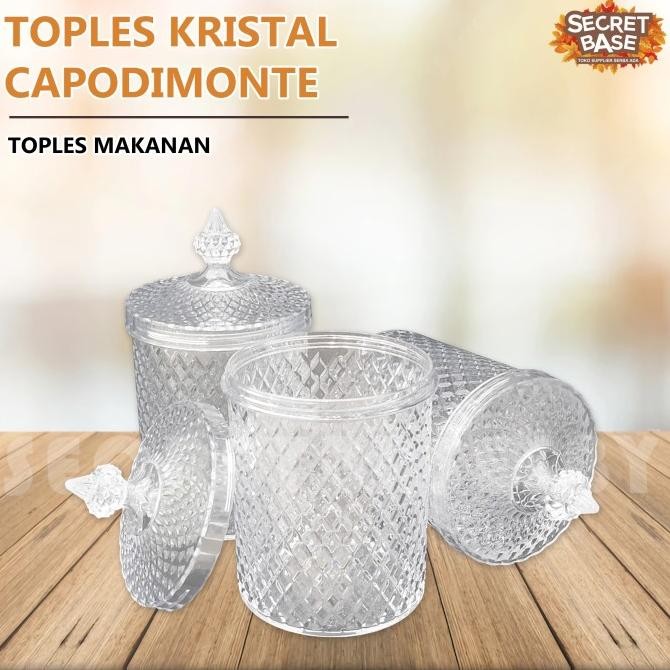 (ISI 6pcs) TOPLES KRISTAL - Toples Lebaran Kue / Toples Plastik Bening