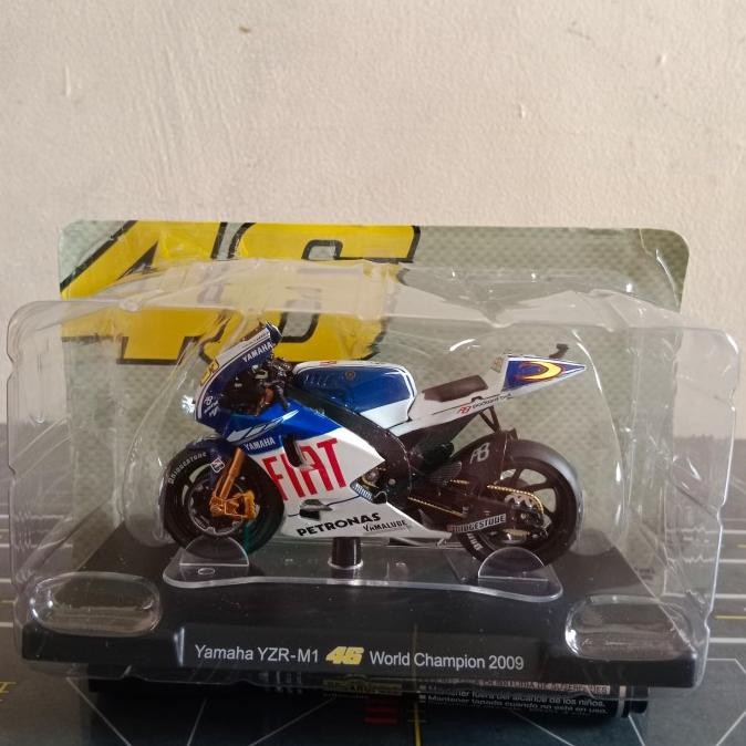 DIECAST MOTOGP YAMAHA YZR-M1 V. ROSSI WC 2009 SKALA 18 BY LEO MODELS