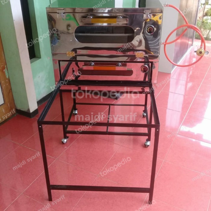 OVEN GAS STAINLESS MULTI FUNGSI 75X55X60 LAPIS LEGIT + OVEN GAS