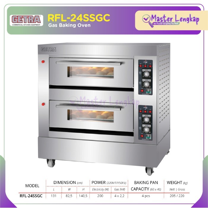 GETRA GAS BAKING OVEN RFL-24SSGC / RFL 24 SSGC / RFL24SSGC / RFL-24-SSGC