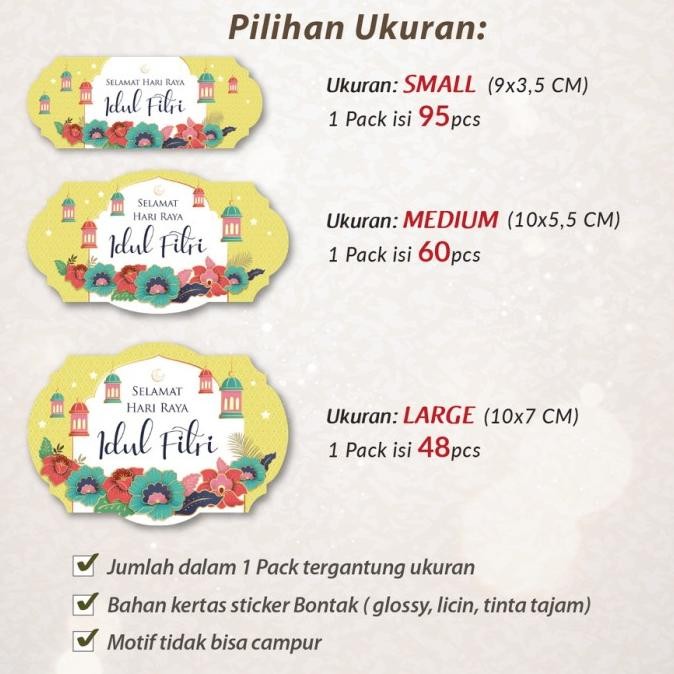 

Stiker toples kue lebaran sticker idul fitri label tempelan toples kue