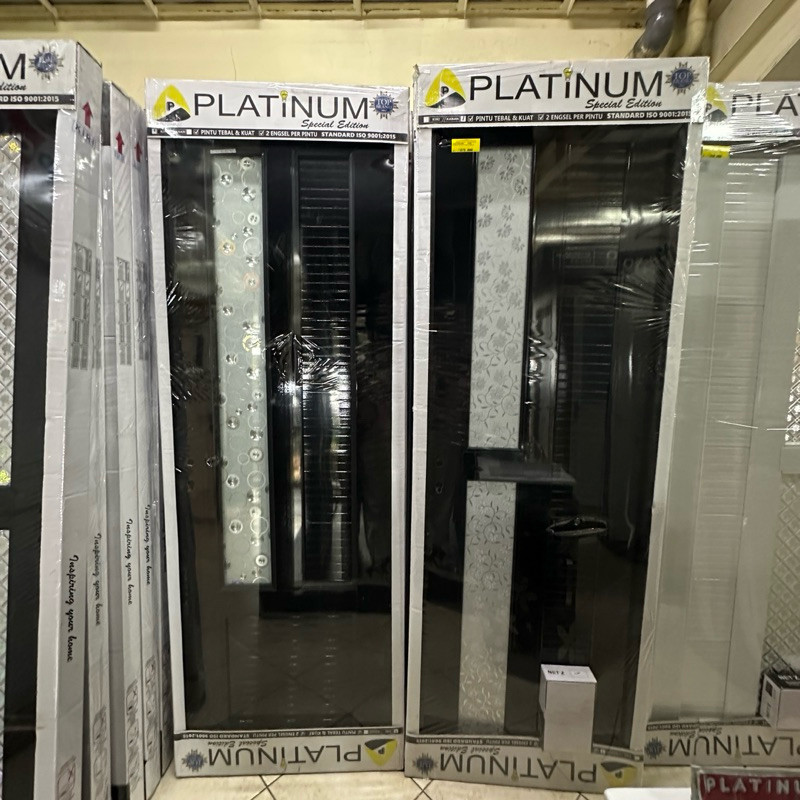 Pintu PVC Hitam Platinum SE M4 70x200 cm Pintu PVC Pintu Kamar Mandi