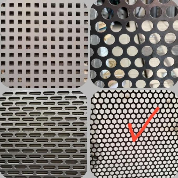 Plat lubang Hexagonal / Perforated besi