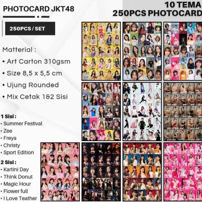 

[250pcs] PHOTOCARD JKT48 MIX 1&2 SISI - 10 TEMA