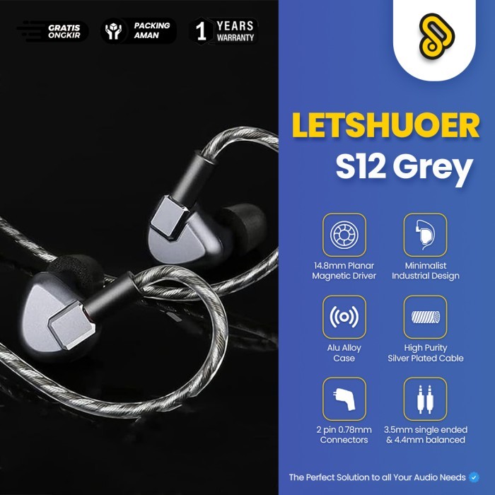 Terlaris Shuoer S12 Grey Plug 3.5mm 14.8mm Planar SALE