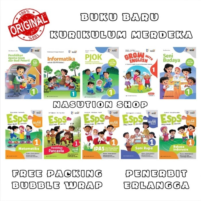 

BIG SALE Buku Untuk Kelas 1 SD/MI Erlangga Kurikulum Merdeka Kurmer