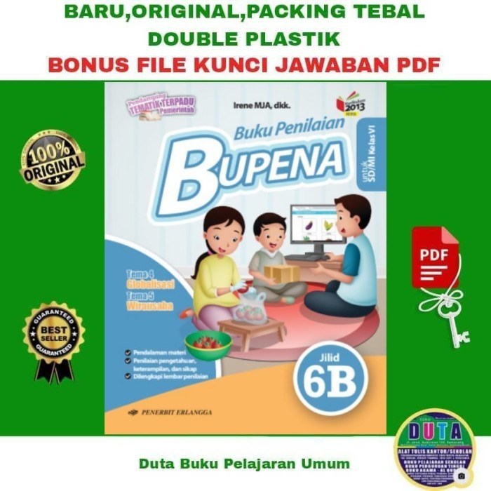 

CUCI GUDANG BUKU BUPENA ERLANGGA KELAS 6 SD KURIKULUM 2013 / BUPENA 6B