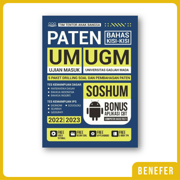 

FREE ONGKIR Buku OL Paten Bahas Kisi-Kisi UM UGM Saintek & Soshum