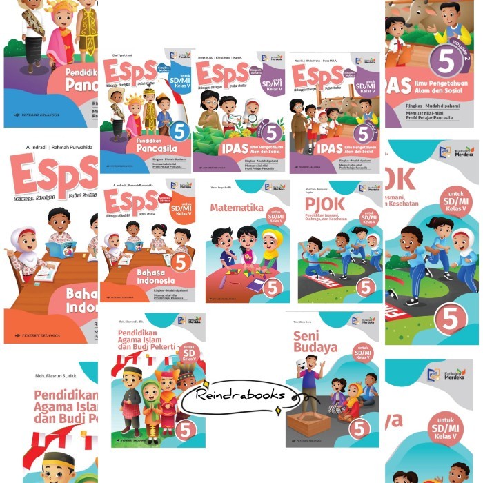 

BERKUALITAS Buku Paket Erlangga SD/MI kelas 5 Kurikulum Merdeka