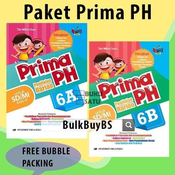 

KIRIM HARI INI Paket Prima PH Kelas 6 SD Erlanga 6A 6B Kurikulum 2013 BulkBuyBS