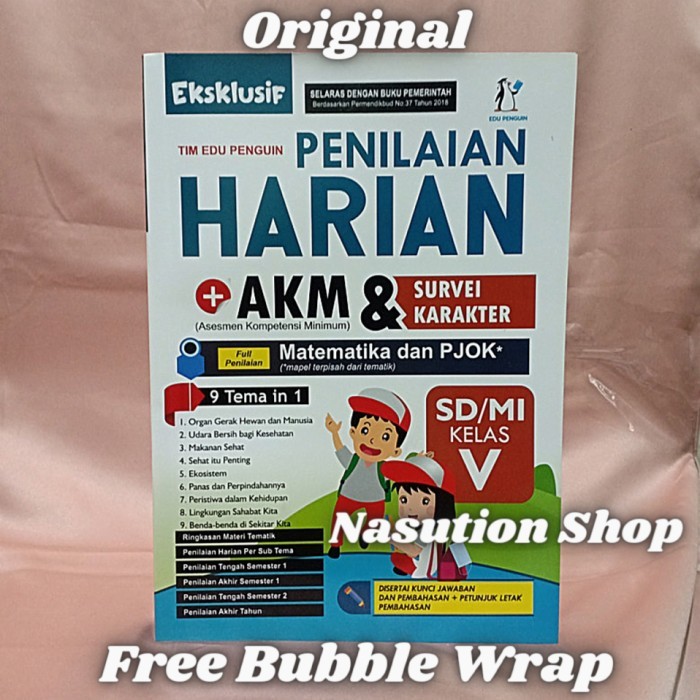 

FLASH SALE Buku Soal Eksklusif Penilaian Harian + Akm & SK Kelas 5 SD Edu Penguin